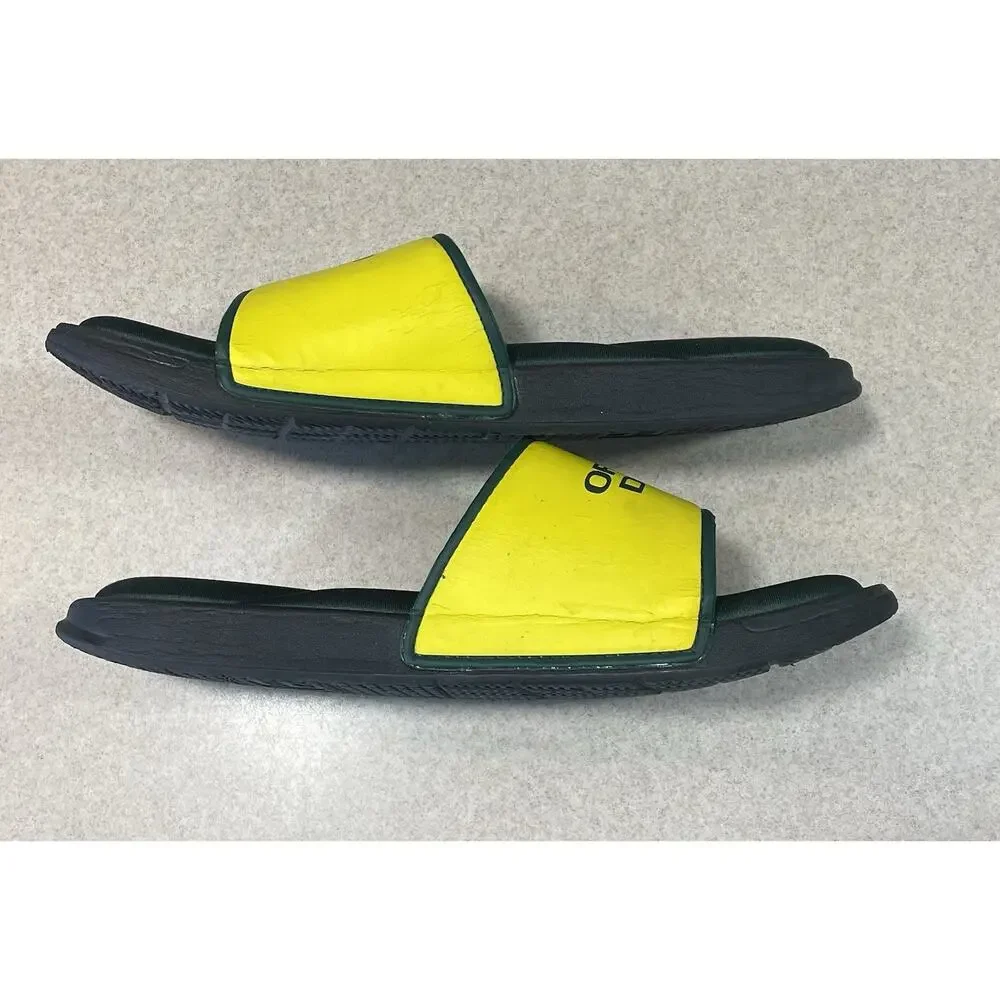 Oregon Ducks Cushioned Slide Sandals Adjustable Men’s Size XL 13-14 -Comfortable